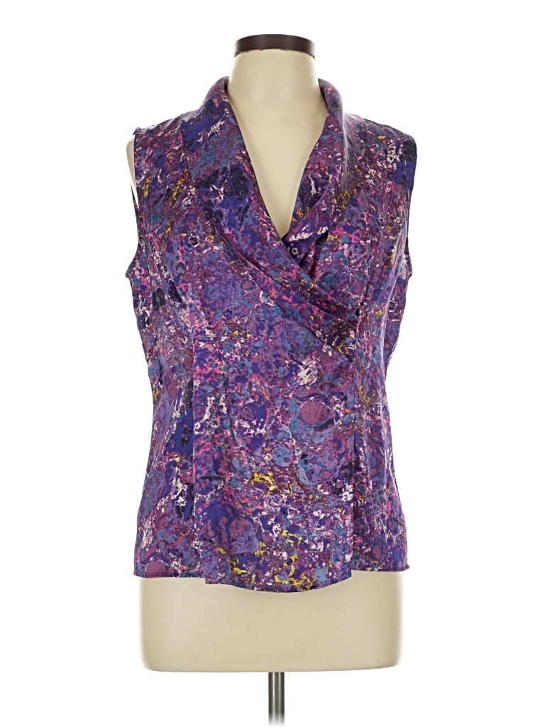 Pre-owned Coldwater Creek Sleeveless Blouse In Purple