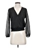 Madewell Black Shimmer Lyric Wrap Top Size XXS - photo 1