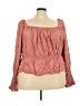 ELOQUII Elements Pink Long Sleeve Blouse Size 26 - 28 - photo 1