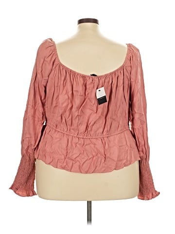 ELOQUII Elements Long Sleeve Blouse (view 2)