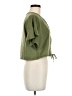Zara Basic 100% Lyocell Green Short Sleeve Blouse Size M - photo 4