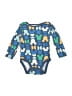 Disney x Amazon Essentials 100% Cotton Print Blue Long Sleeve Onesie 9-12 MO / 12 MO - photo 1