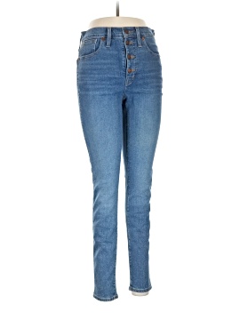 Madewell 10" High-Rise Skinny Jeans in Dewitt Wash: Button-Front TENCEL&trade; Denim Edition (view 1)