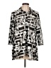 JM Collection 100% Polyester Print Black 3/4 Sleeve Blouse Size L (petite) - photo 1