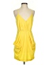 BCBGeneration Solid Yellow Cocktail Dress Size S - photo 1