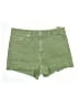 Eunina Solid Green Denim Shorts Size M - photo 1