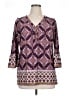 Roz & Ali Purple 3/4 Sleeve Blouse Size XL - photo 1
