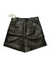 Equipment 100% Leather Metallic Black Brown Shorts Size 8 - photo 2