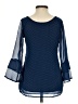 Assorted Brands Blue 3/4 Sleeve Blouse Size S - photo 2