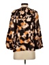 Evereve Floral Graphic Tie-dye Brown 3/4 Sleeve Blouse Size S - photo 2