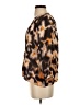 Evereve Floral Graphic Tie-dye Brown 3/4 Sleeve Blouse Size S - photo 5