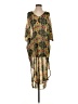Astr 100% Polyester Tropical Multi Color Green Casual Dress Size S - photo 1