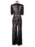 Trina Turk Metallic Black Jumpsuit Size 8 - photo 2