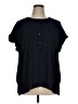 Ann Taylor 100% Polyester Black Short Sleeve Blouse Size XL (tall) - photo 1