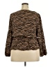 Morgan Taylor 100% Polyester Brown Long Sleeve Blouse Size 2X - photo 2