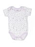 Bebe Print White Short Sleeve Onesie Size 0-3 mo - photo 1