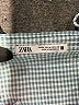 Zara 100% Polyester Checkered-gingham Blue Romper Size M - photo 4