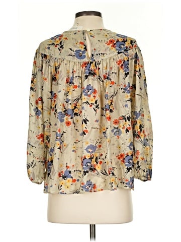 The Great. 3/4 Sleeve Silk Top (view 2)
