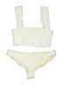 Zara Solid Ivory Two Piece Swimsuit Size L - photo 1
