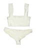 Zara Solid Ivory Two Piece Swimsuit Size L - photo 2
