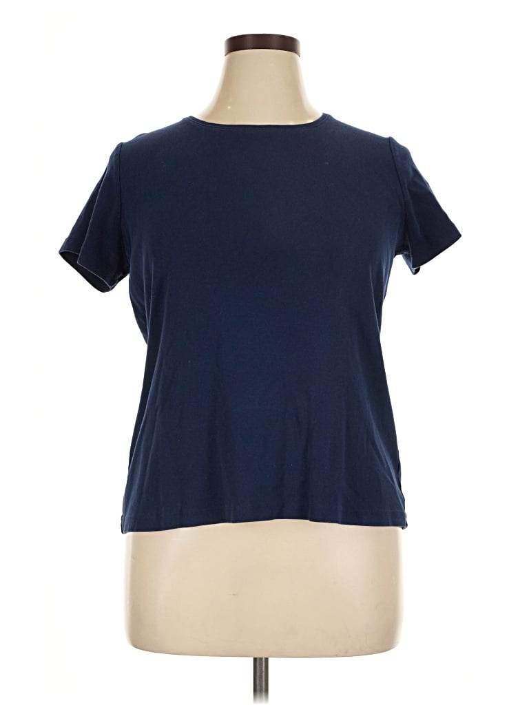 Pre-owned St. John's Bay Short Sleeve T-shirt In Blue