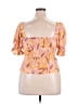 Kohl's Orange Short Sleeve Blouse Size XXL - photo 2