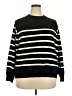 Hampshire Studio 100% Acrylic Stripes Black Pullover Sweater Size 2X - photo 1