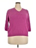 Kim Rogers 100% Cotton Pink Pullover Sweater Size 2X - photo 1