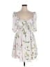 Missguided Floral White Casual Dress Size 12 - photo 1