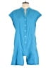 Unbranded Blue Sleeveless Button-Down Shirt Size S - photo 1