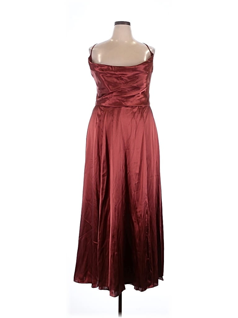 Pre-owned Signature Cocktail Dress In Burgundy