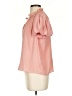 Rose + Olive 100% Polyester Pink Short Sleeve Blouse Size XS - photo 5