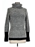 Ellen Tracy Chevron-herringbone Gray Turtleneck Sweater Size L - photo 1