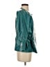 Lafayette 148 New York 100% Leather Solid Teal Jacket Size S (estimated) - photo 4
