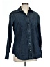 Lands' End 100% Baumwolle Solid Blue Long Sleeve Button-Down Shirt Size 12 - photo 1