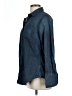 Lands' End 100% Baumwolle Solid Blue Long Sleeve Button-Down Shirt Size 12 - photo 5