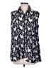 Love Moschino 100% Polyester Silver Black Sleeveless Blouse Size 4 - photo 1