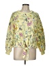 Cinq à Sept 100% Cotton Floral Yellow Sweatshirt Size L - photo 1