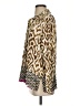 Zara Animal Print Brown 3/4 Sleeve Blouse Size S - photo 5