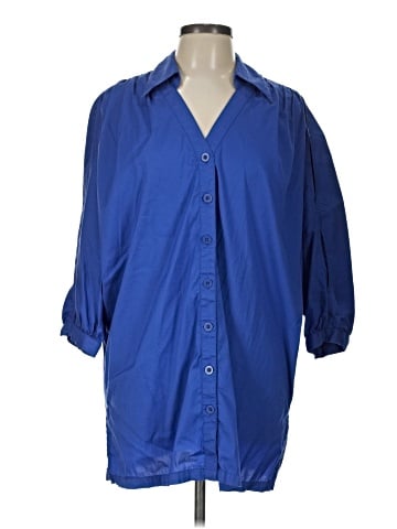 Bisou Bisou 3/4 Sleeve Button-Down Shirt (view 1)