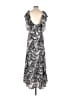 Elan 100% Polyester Paisley Silver Black Casual Dress Size S - photo 2