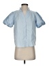 Catherine Malandrino Blue Short Sleeve Blouse Size XS - photo 1