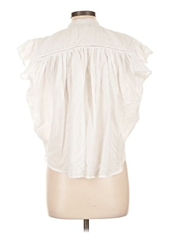 Madewell Shirred Lace-Trim Top (view 2)