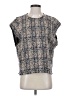 IRO Tweed Blue Short Sleeve Blouse Size EU (FR) 36 / US 4 - photo 1