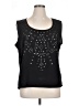 Jessica Simpson 100% Polyester Black Sleeveless Blouse Size 1X - photo 1