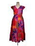 Sandra Darren Tropical Red Cocktail Dress Size 14 - photo 1