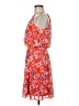 Eliza J 100% Polyester Floral Orange Cocktail Dress Size 6 - photo 5