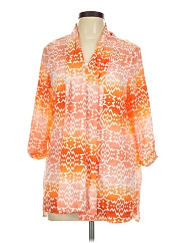 Peach Love Cream California 3/4 Sleeve Blouse (view 1)