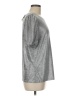 Anne Klein Metallic Silver Short Sleeve Top Size M - photo 4