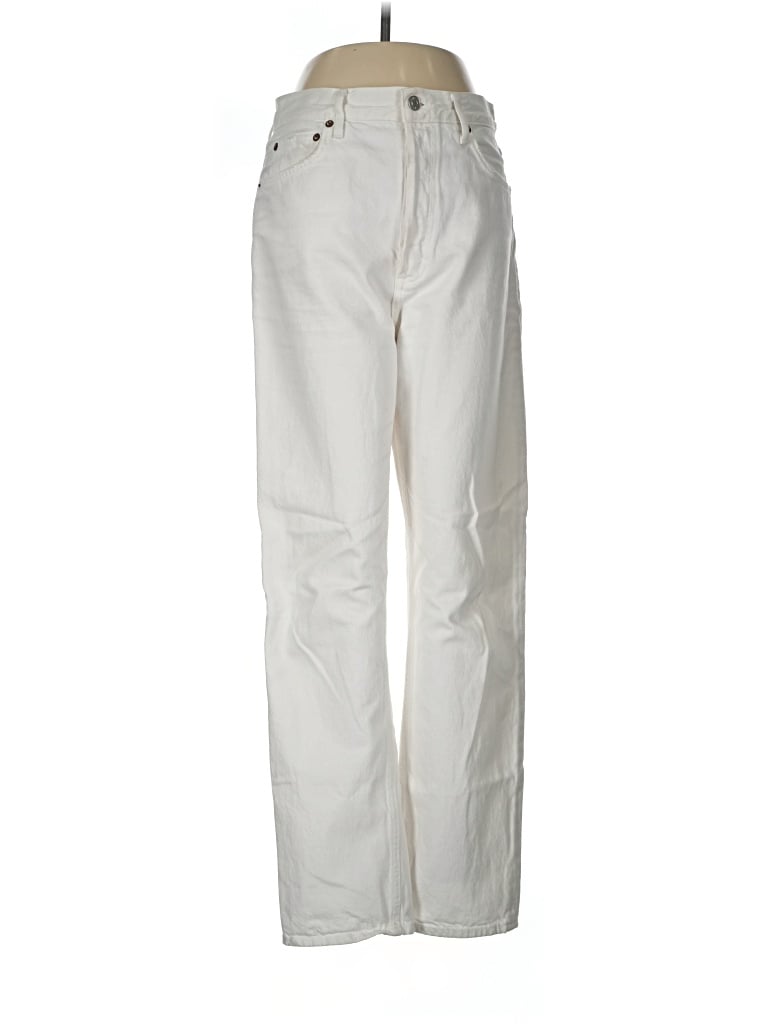 Pre-owned Agolde Jeans In Ivory